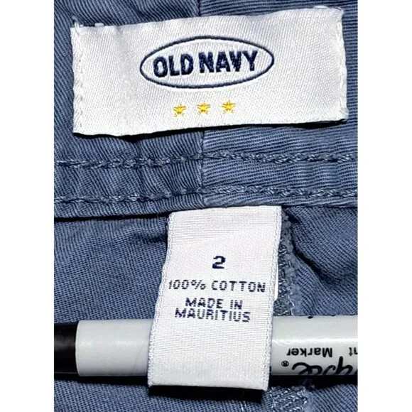 Old Navy Wide Leg Pants Womens Size 2 Blue 100% Cotton Lightweight Comfortable C - Picture 3 of 9